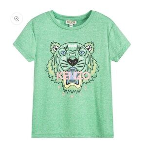 Kenzo Green Tiger Graphic Short Sleeve Tee